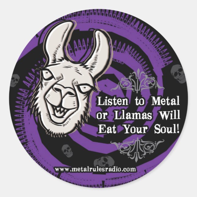 Adesivo Redondo MRR Llama Sticker (Frente)