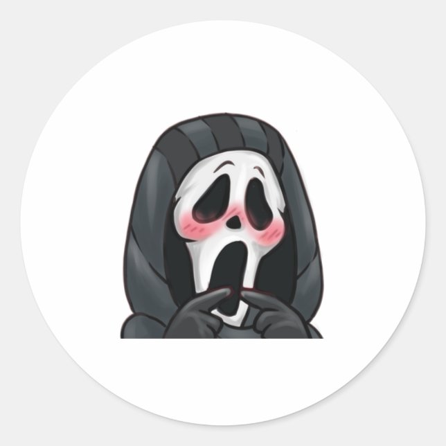 Adesivo Redondo mrs ghosty (Frente)