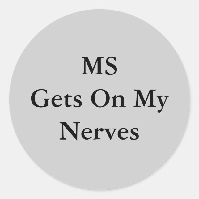 Adesivo Redondo MSGets nos MeusNervos (Frente)