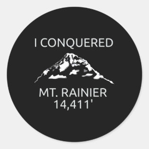 Adesivo Redondo Mt. Rainier Monte Rainier Caminhada Escalada Lembr