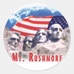 Adesivo Redondo Mt. Rushmore