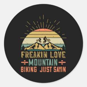Adesivo Redondo MTB - Bicicleta de Montanha Freakin Love
