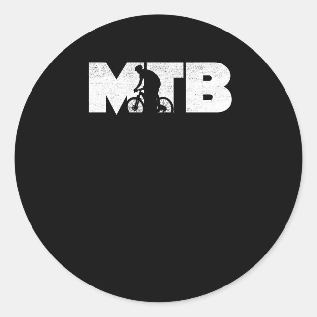 Adesivo Redondo MTB Bike Mountain Bike Outdoor Mountain Biker (Frente)