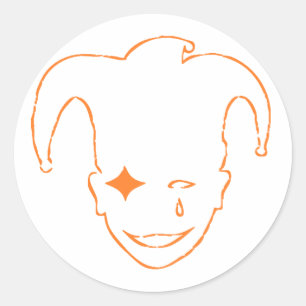 Adesivo Redondo MTJ Branco e Vermelho