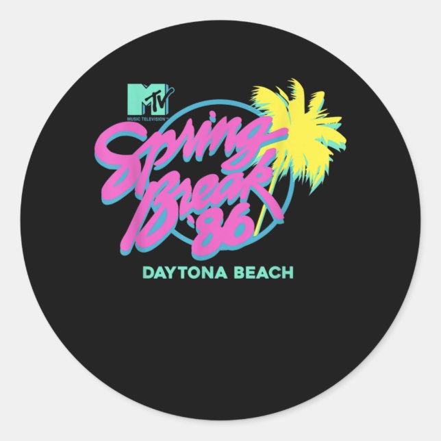 Adesivo Redondo MTV Spring Break Daytona Beach (Frente)