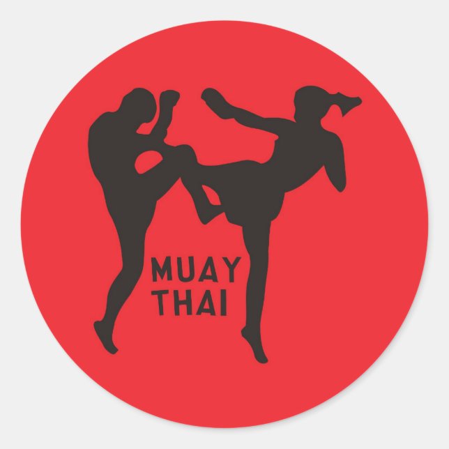 Adesivo Redondo Muay Thai (Frente)