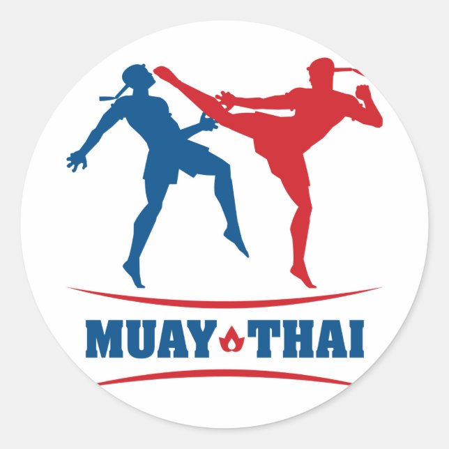 Adesivo Redondo Muay Thai (Frente)