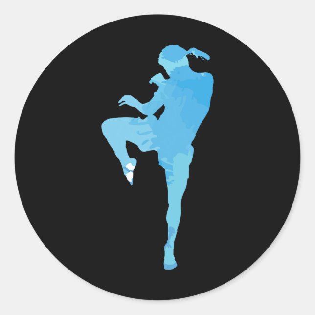 Adesivo Redondo Muay Thai Boxsport (Frente)