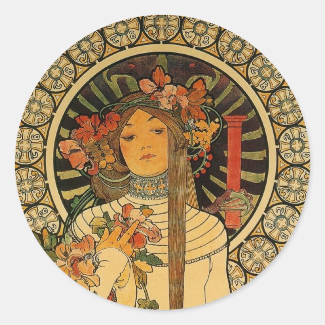 Adesivo Redondo Mucha La Trappistine (Frente)