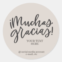 Adesivo Redondo Muchas Gracias sticker