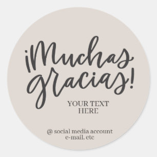 Adesivo Redondo Muchas Gracias sticker
