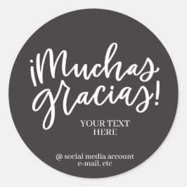 Adesivo Redondo Muchas Gracias sticker