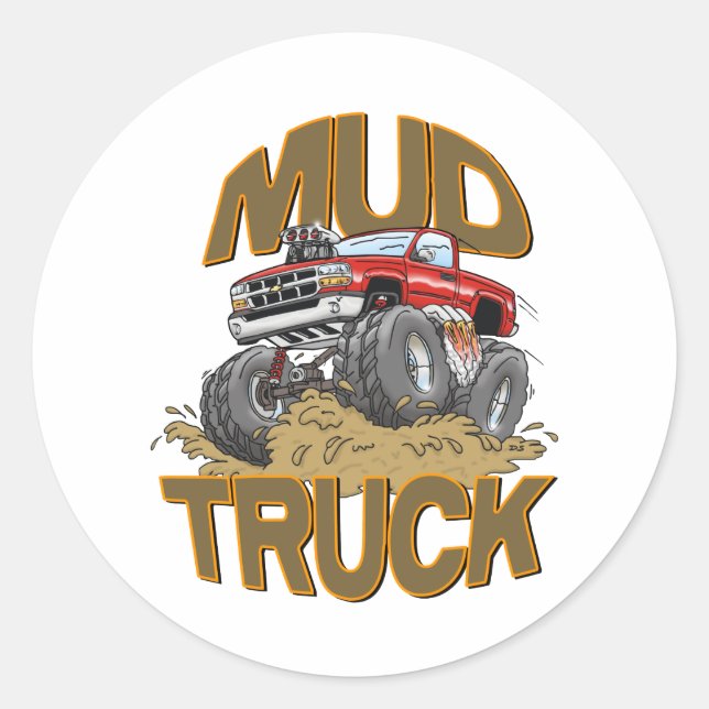 Adesivo Redondo Mud Truck Chevy (Frente)