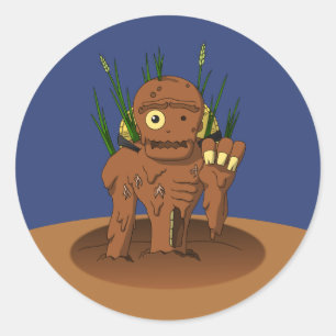 Adesivo Redondo Mud Zombie Yokai Dorotabo