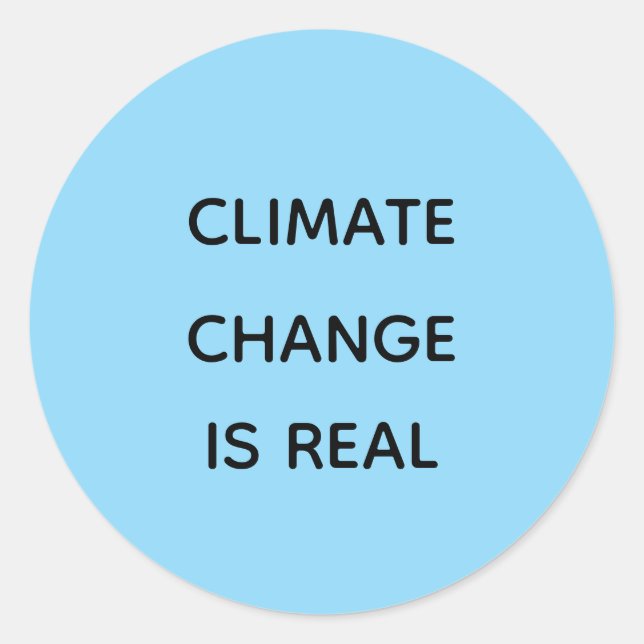 Adesivo Redondo Mudança climática é real (Frente)