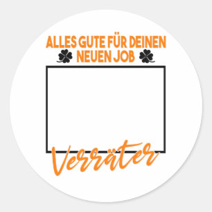 Adesivo Redondo Mudança De Trabalho Dar De Despedida Para Colegas