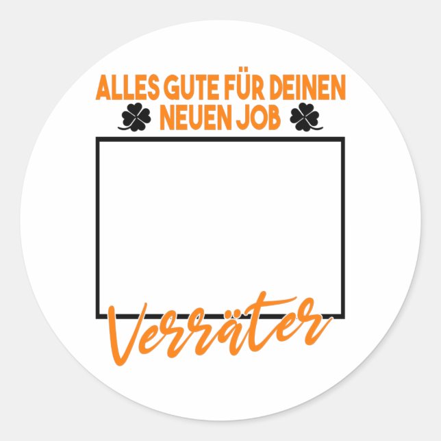 Adesivo Redondo Mudança De Trabalho Dar De Despedida Para Colegas (Frente)