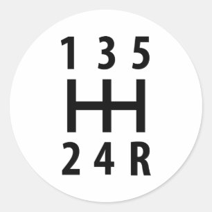 Adesivo Redondo mudança de velocidades 5