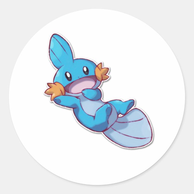 Adesivo Redondo Mudkip (Frente)
