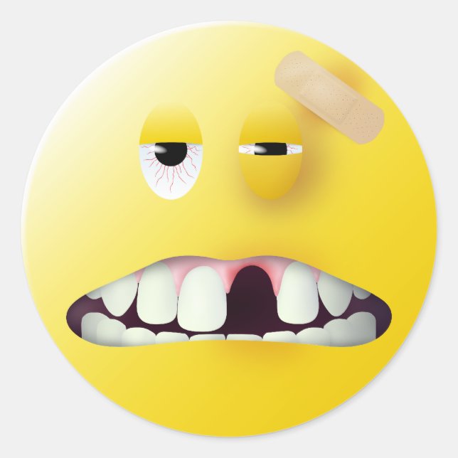 Adesivo Redondo Mug Shot Face (Frente)