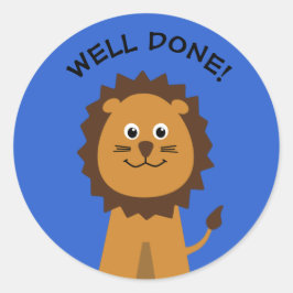 Adesivo Redondo Muito bem, professores de leão.