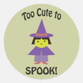 Adesivo Redondo Muito bonito para Spook! Bruxa Pequena
