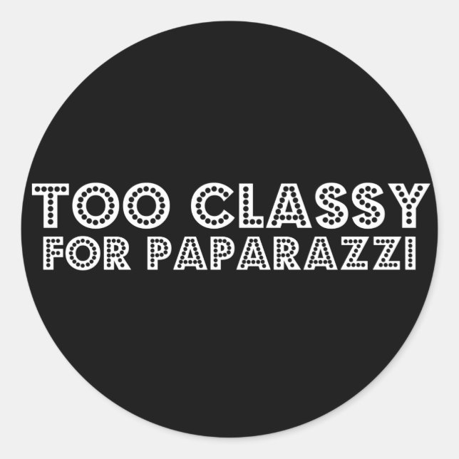Adesivo Redondo Muito Clássico Para Paparazzi (Frente)