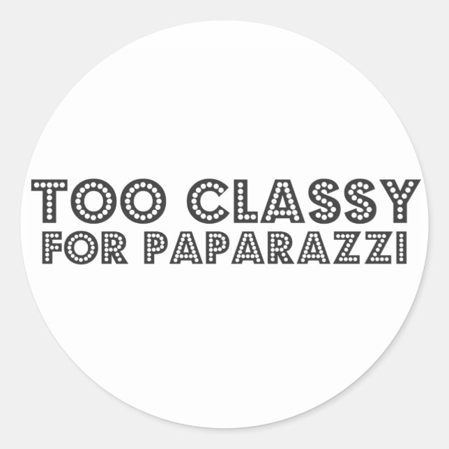 Adesivo Redondo Muito Clássico Para Paparazzi (Frente)