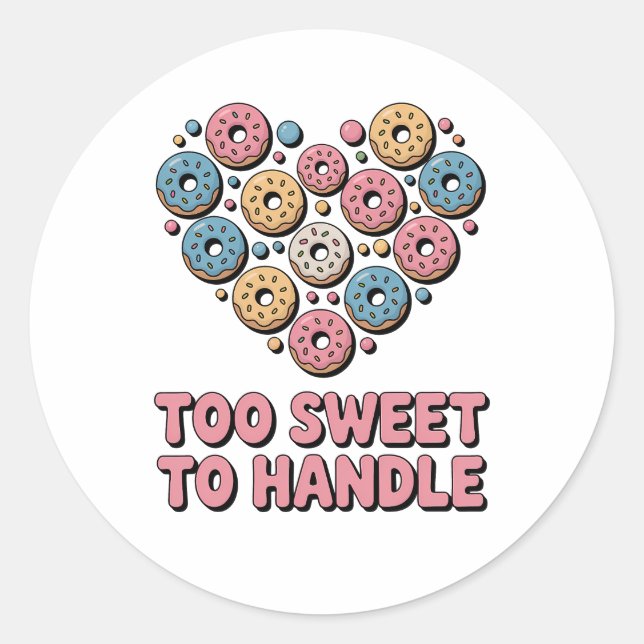 Adesivo Redondo Muito doce de manipular | Rosquinhas (Frente)