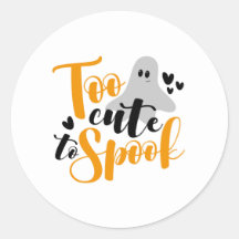 Muito Fofo Para Assustar Fantasma Halloween Camise