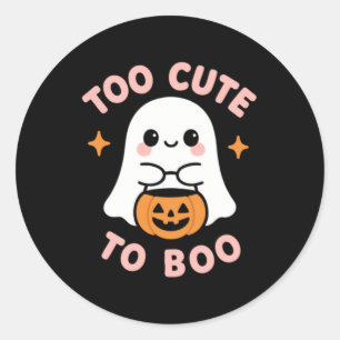 Adesivo Redondo Muito Fofo Para Boo Engraçado Kawaii Fantasma de H