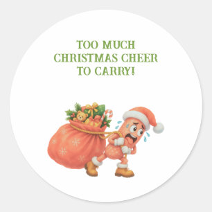 Adesivo Redondo Muito Natal para Carregar! Salame