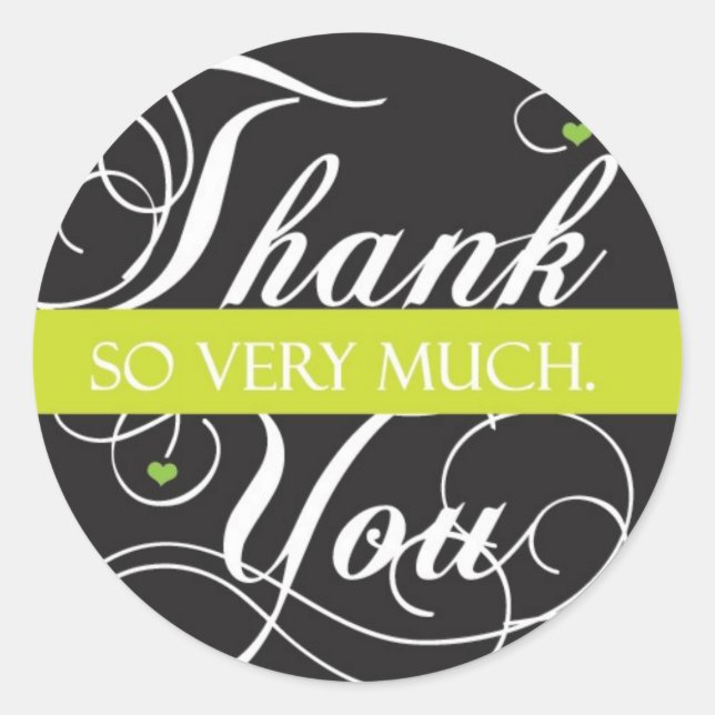 Adesivo Redondo Muito obrigado (Frente)