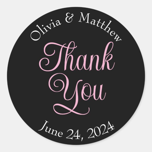 Adesivo Redondo Muito obrigado. (Frente)