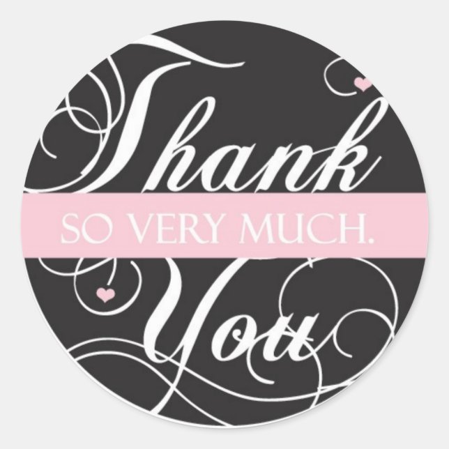 Adesivo Redondo Muito obrigado (Frente)