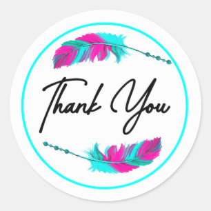 Adesivo Redondo Muito Obrigado.