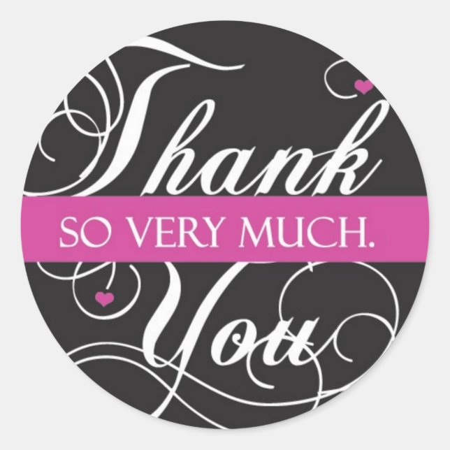 Adesivo Redondo Muito obrigado (Frente)