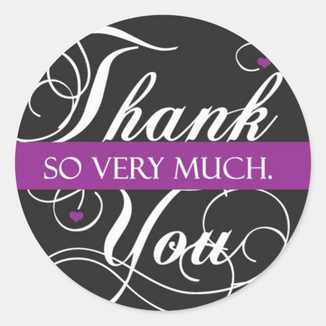 Adesivo Redondo Muito obrigado (Frente)