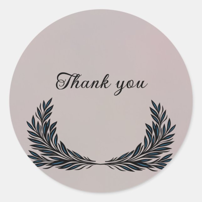 Adesivo Redondo Muito obrigado. (Frente)