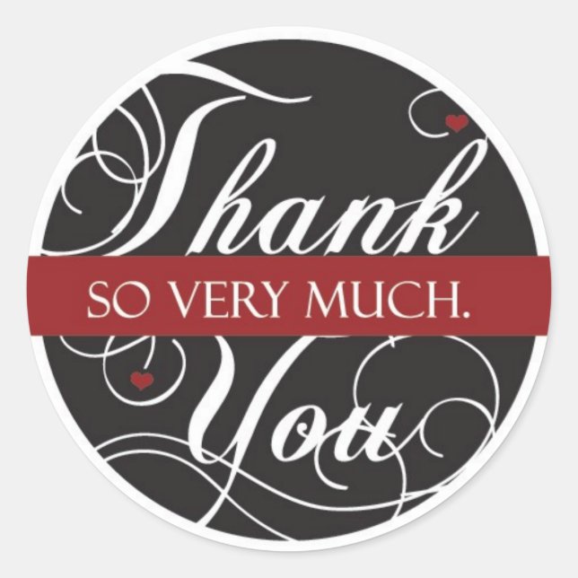 Adesivo Redondo Muito obrigado (Frente)