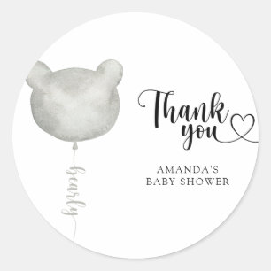 Adesivo Redondo Muito obrigado, Beary