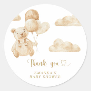 Adesivo Redondo Muito obrigado beary muito