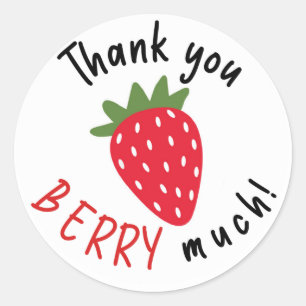 Adesivo Redondo Muito Obrigado Berry