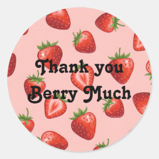 Adesivo Redondo Muito obrigado Berry