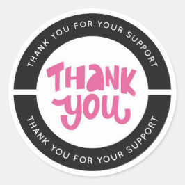 Adesivo Redondo Muito obrigado, Design elegante e elegante