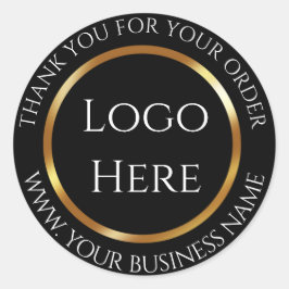 Adesivo Redondo Muito obrigado Logotipo aqui