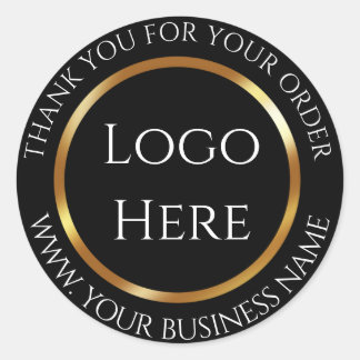 Adesivo Redondo Muito obrigado Logotipo aqui