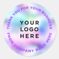 Muito obrigado Logotipo de sua empresa Holográfico