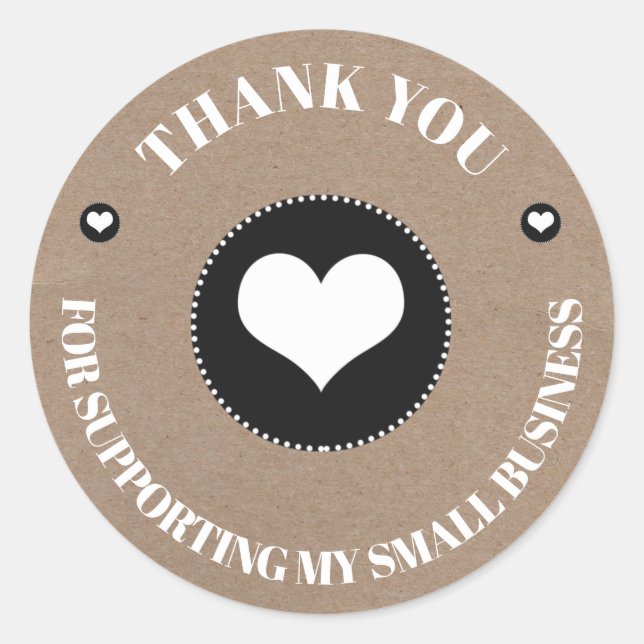 Adesivo Redondo Muito obrigado, Logotipo Profissional para pequena (Frente)