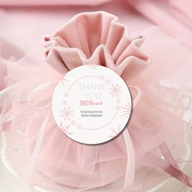 Adesivo Redondo Muito Obrigado Neve (Criador carregado)